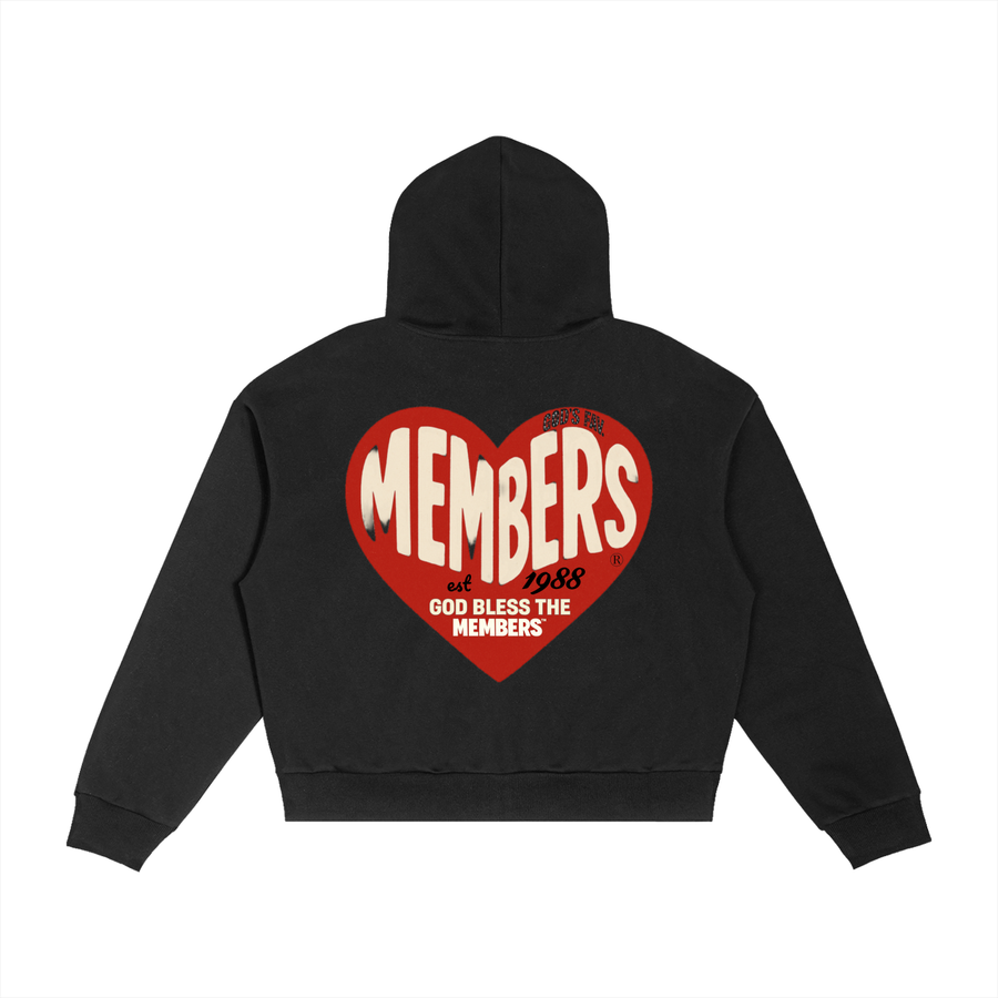 CONTRAST Plaid MEMBERS Zip Hoodie