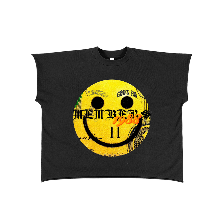 Raw Edge Boxy Non-Shrink T-Shirt