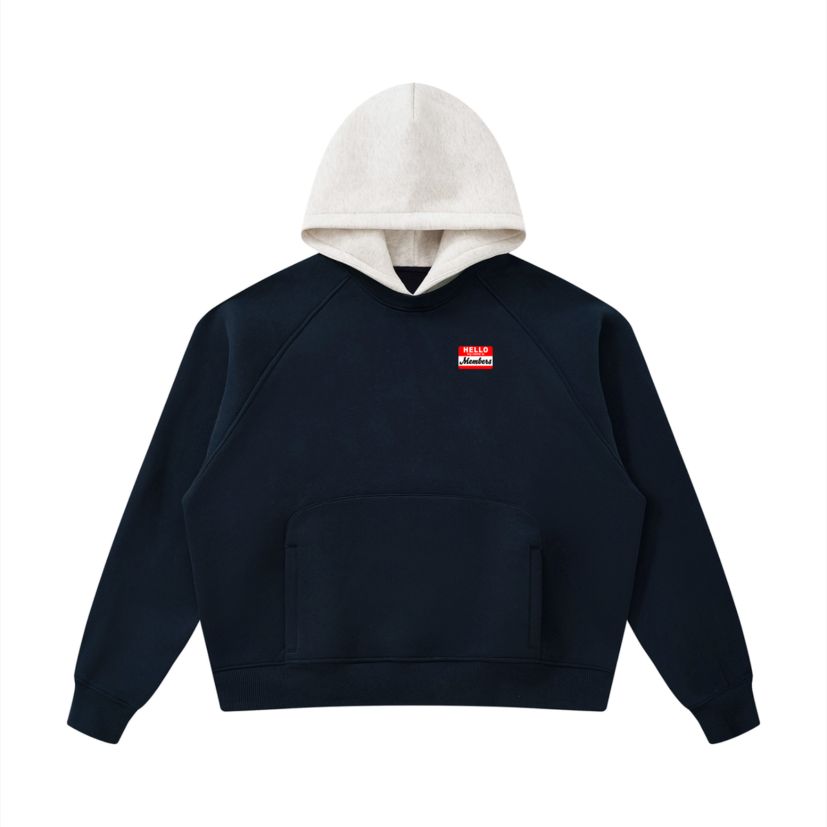 NAVY Raglan NAME TAG Hoodie