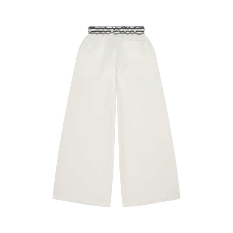 Striped Waist Wide Leg Pants