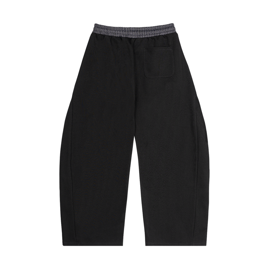 Plaid Waistband Barrel Sweatpants